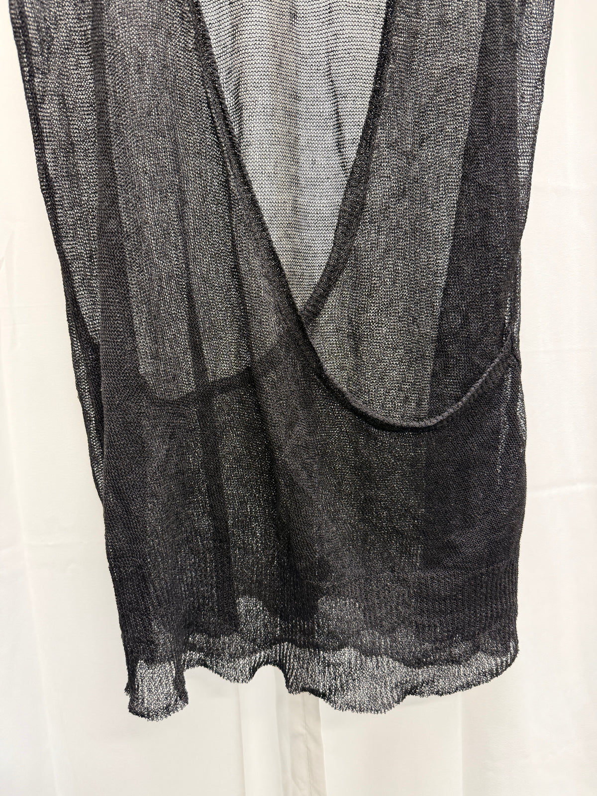if only was true, Yohan Serfaty, cross front linen knit top / dress (S)