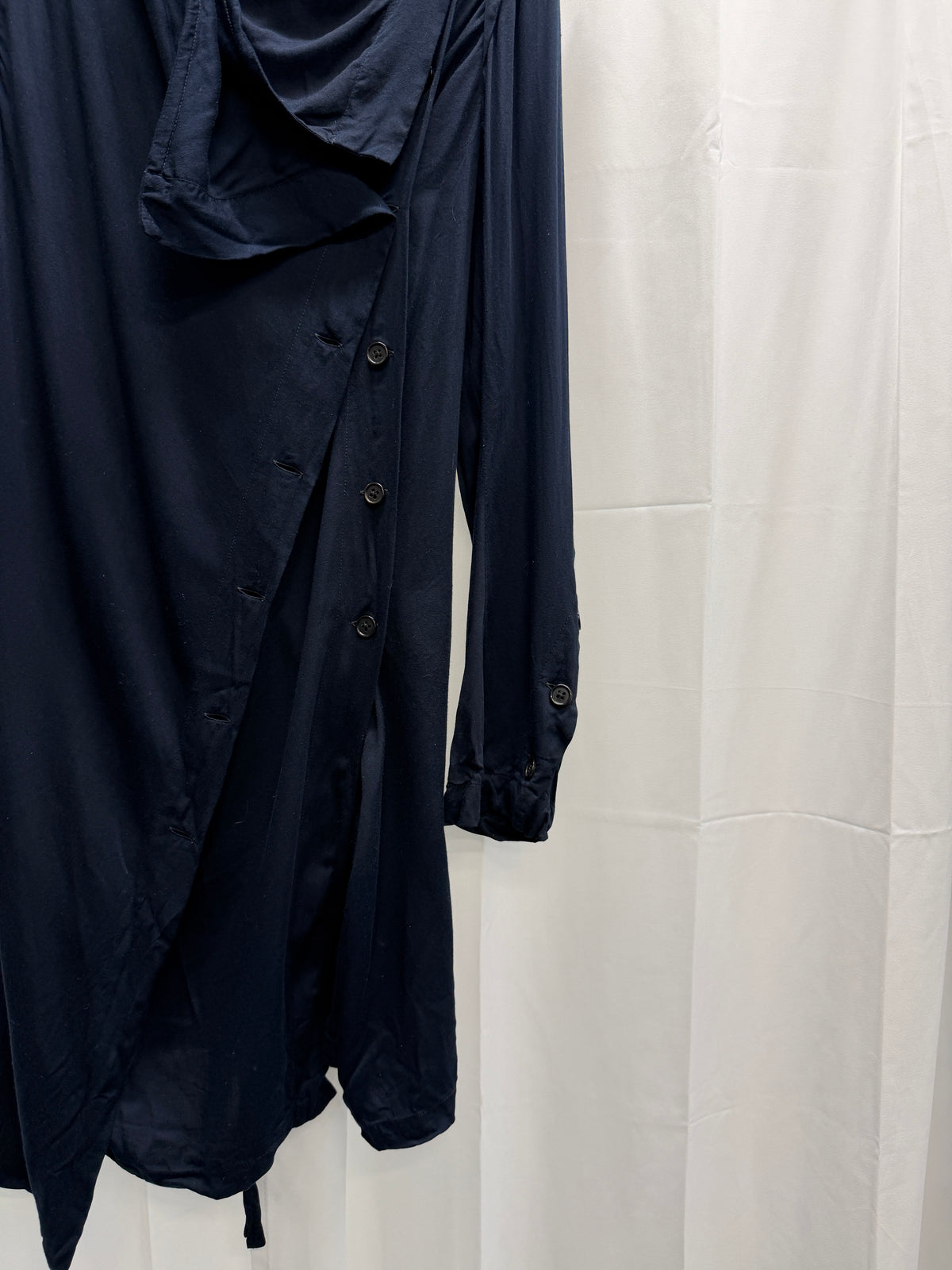 Ann Demeulemeester c. 2000 Double Layer Fencing Buttoned Lightweight Jacket