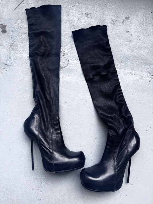 rick owens leather sock heel 40