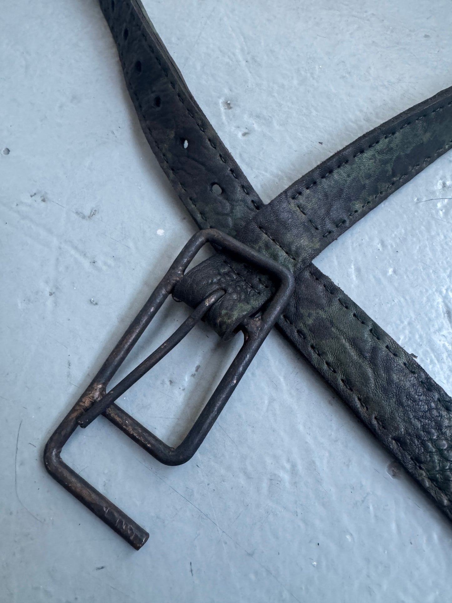 atelier skn absinthe dye horse leather belt