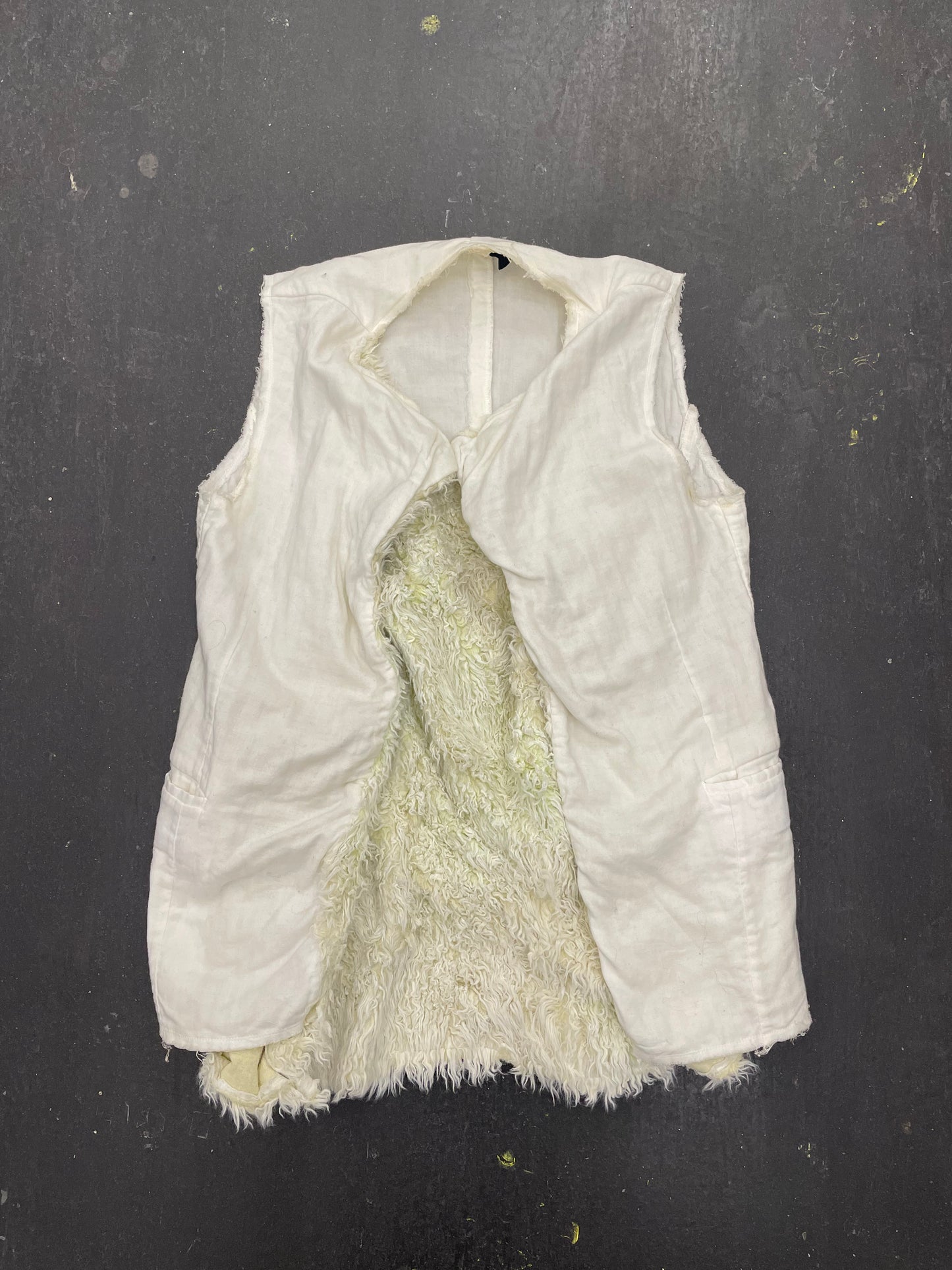 Comme Des Garcons Fold Fur Waistcoat Top