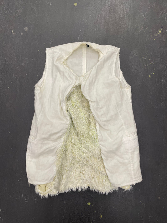 Comme Des Garcons Fold Fur Waistcoat Top