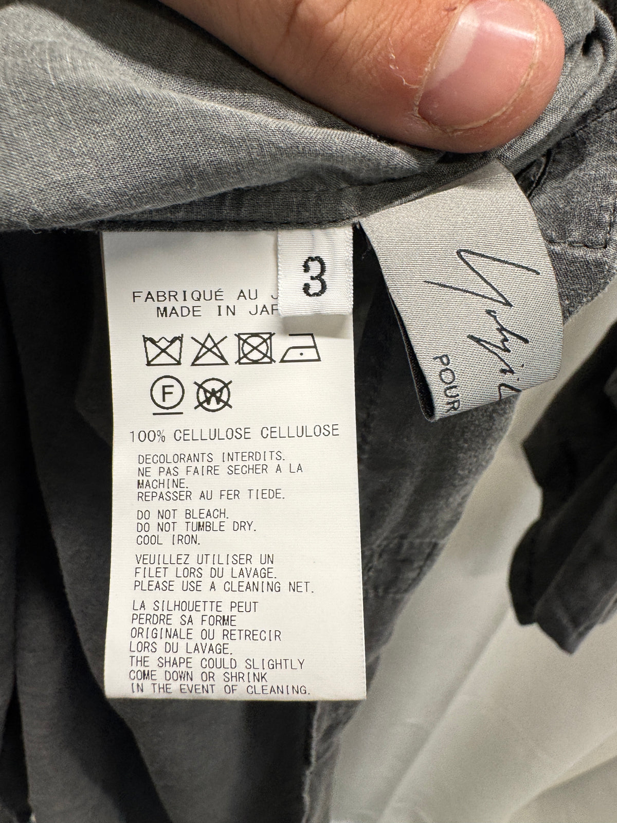 Yohji Yamamoto Pour Homme Cellulose Half Collar Overshirt