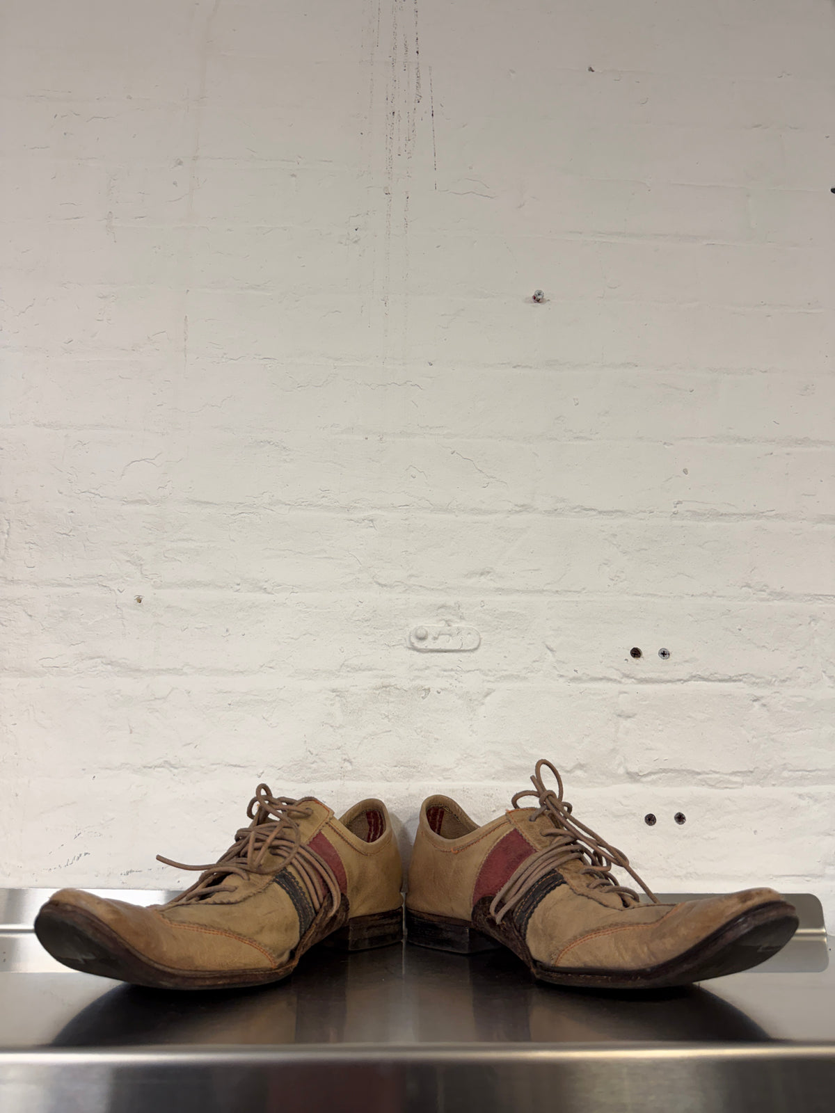 Alfredo Bannister Wrap Lace Stripe Detail Leather Shoes