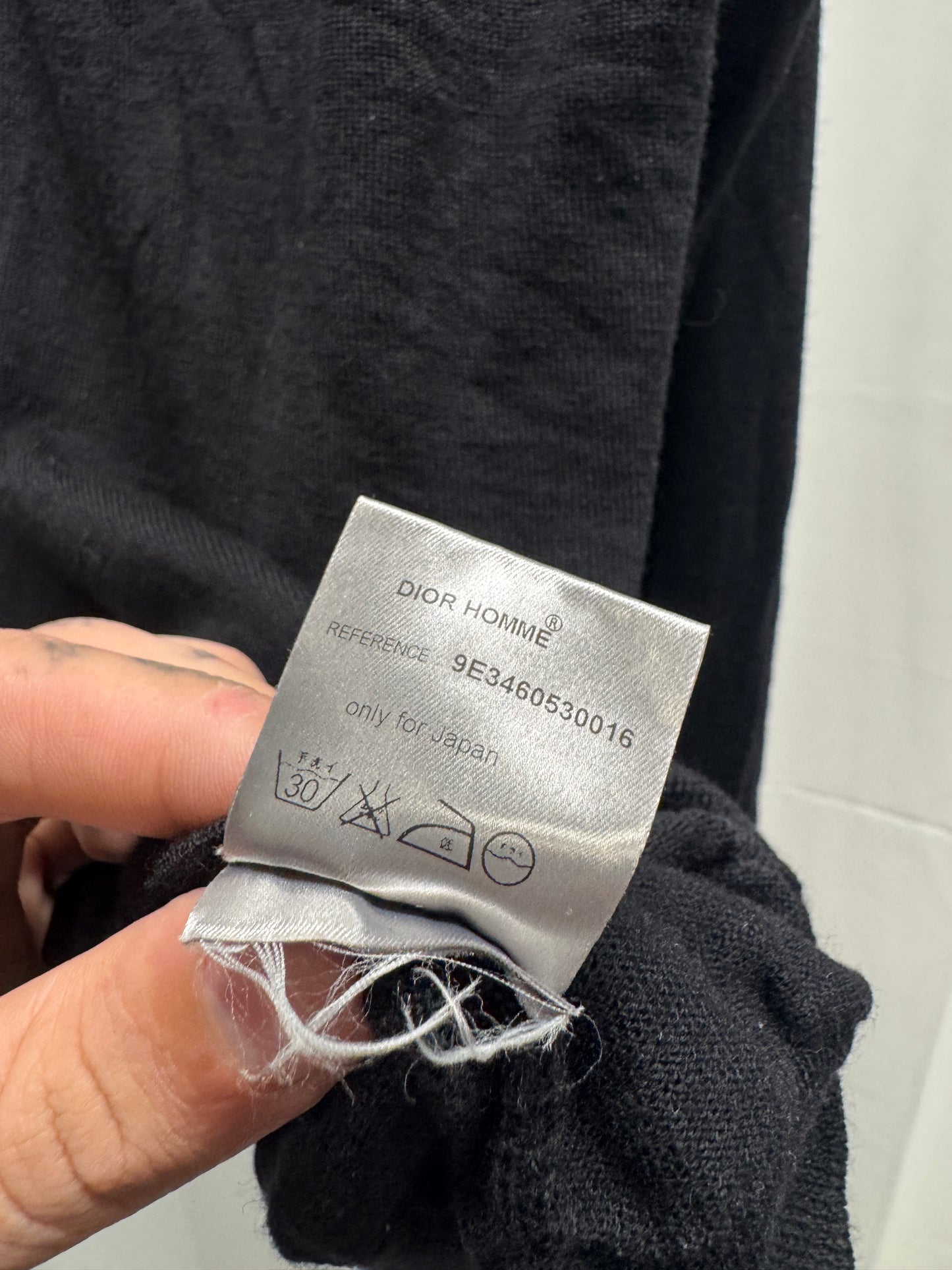 Dior Homme 2009 V Neck Distress Sweater