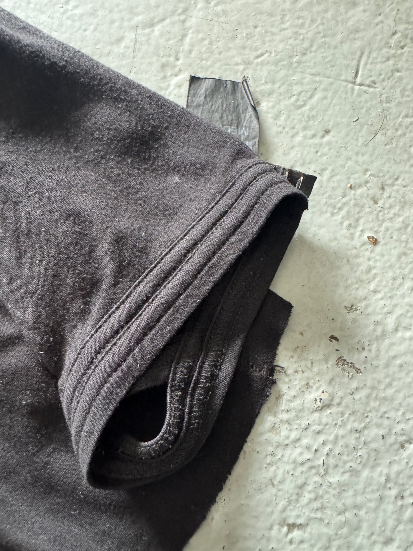 isaac sellam leather strip knit longsleeve M