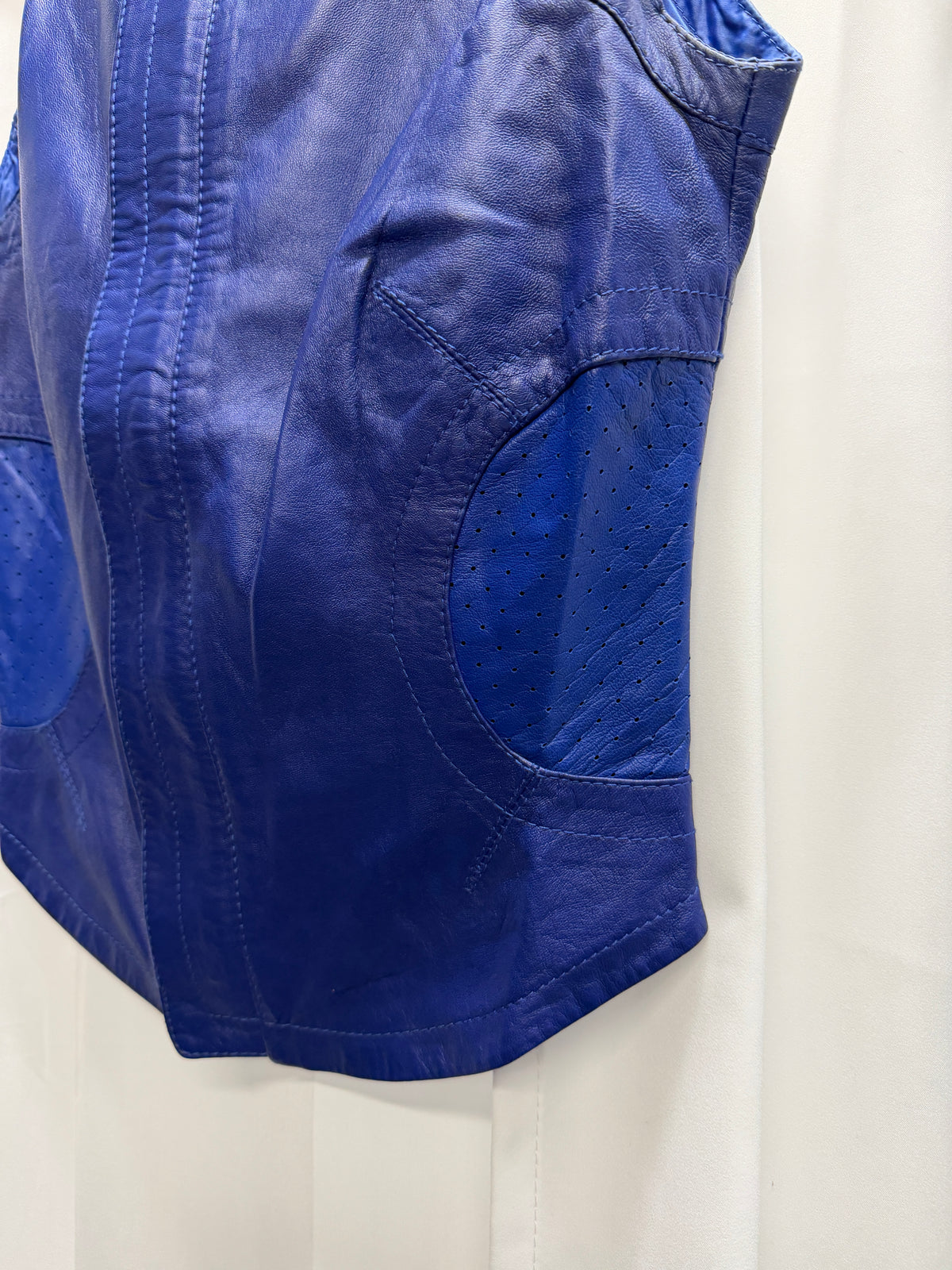 Dirk Bikkembergs 1990s Perforated Leather Moto Vest (S)