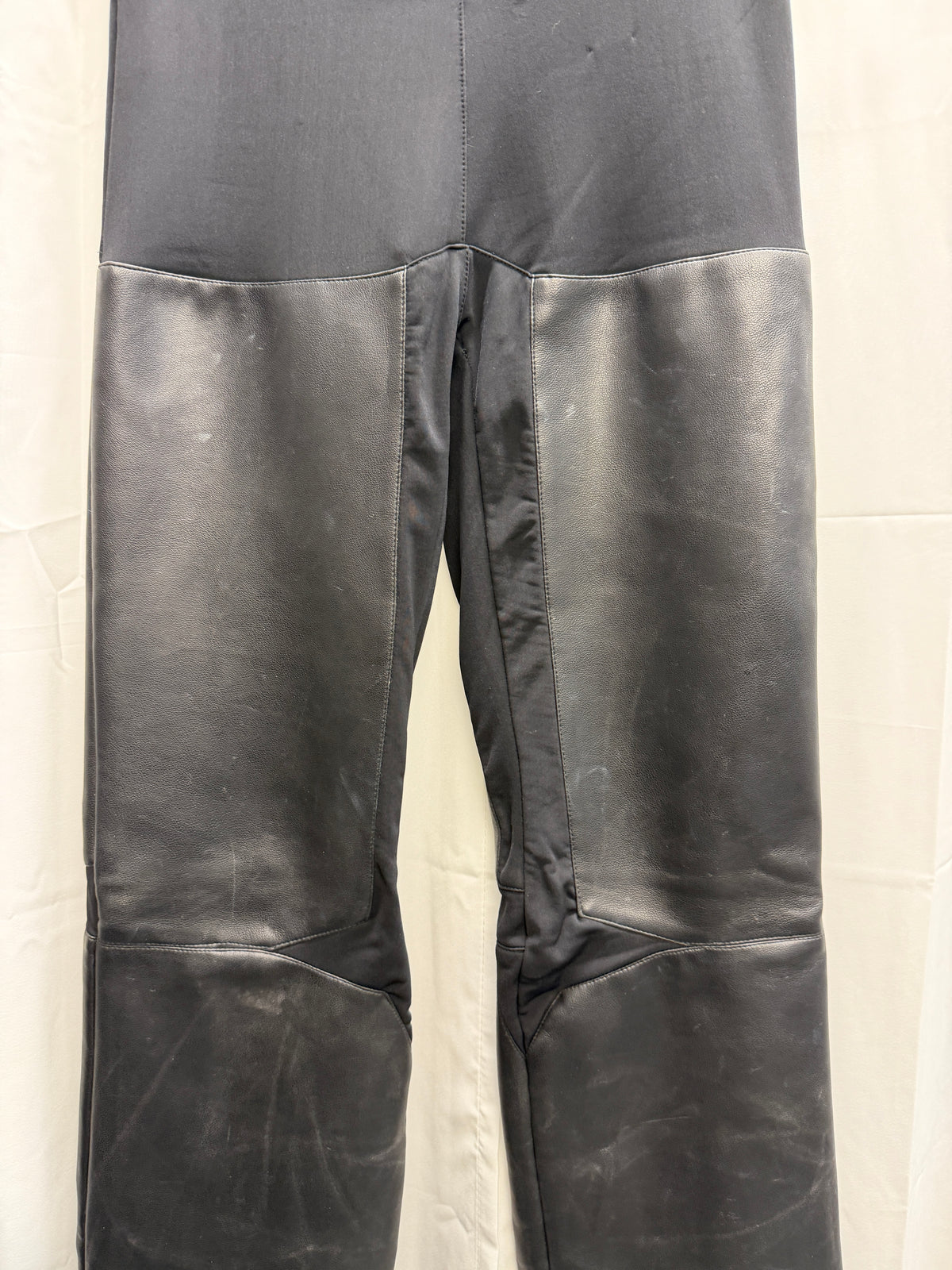 Michiko Koshino Leather & Scuba Panel Trousers