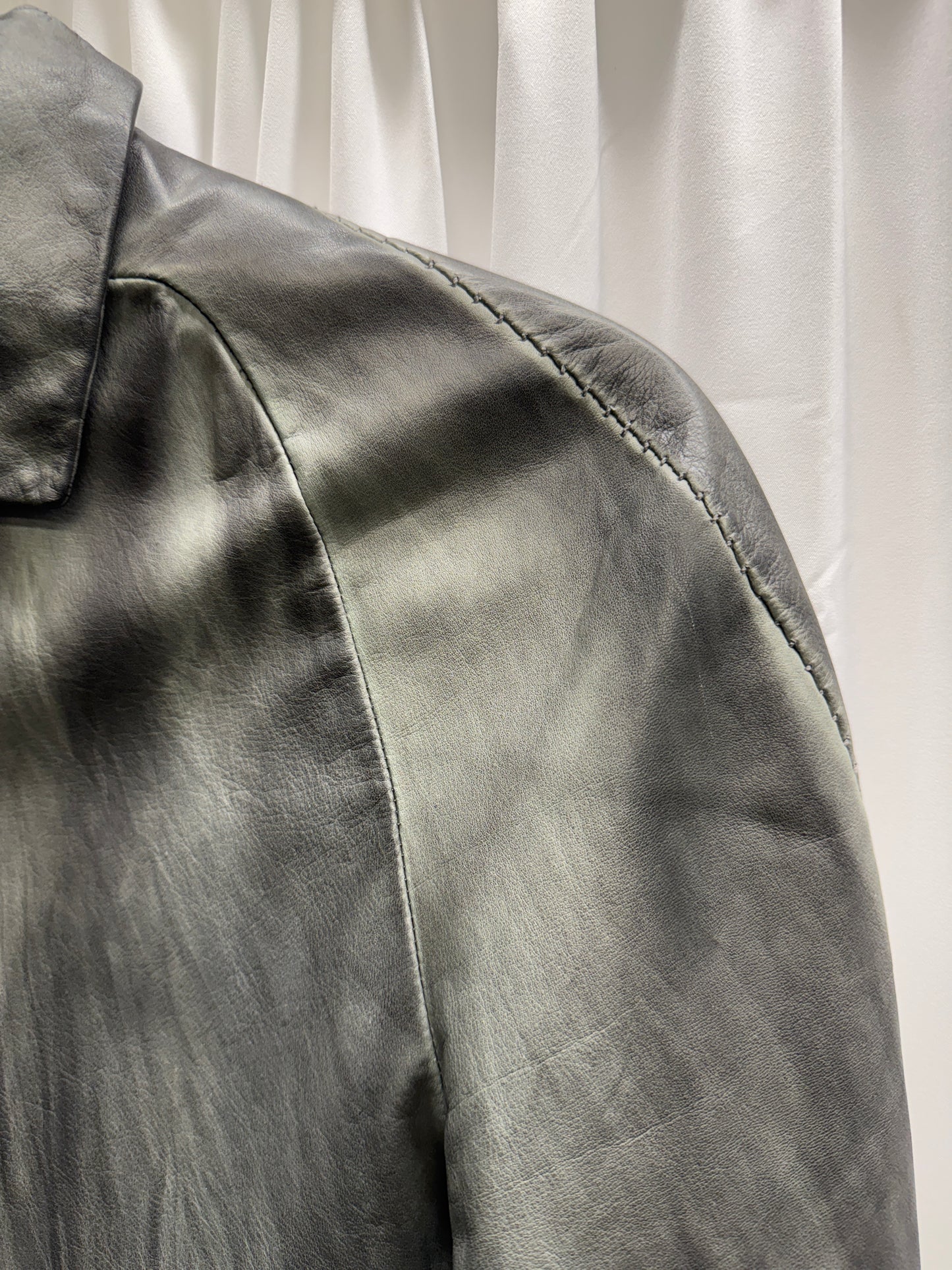 m.a+ anatomical textured calfskin shirt jacket
