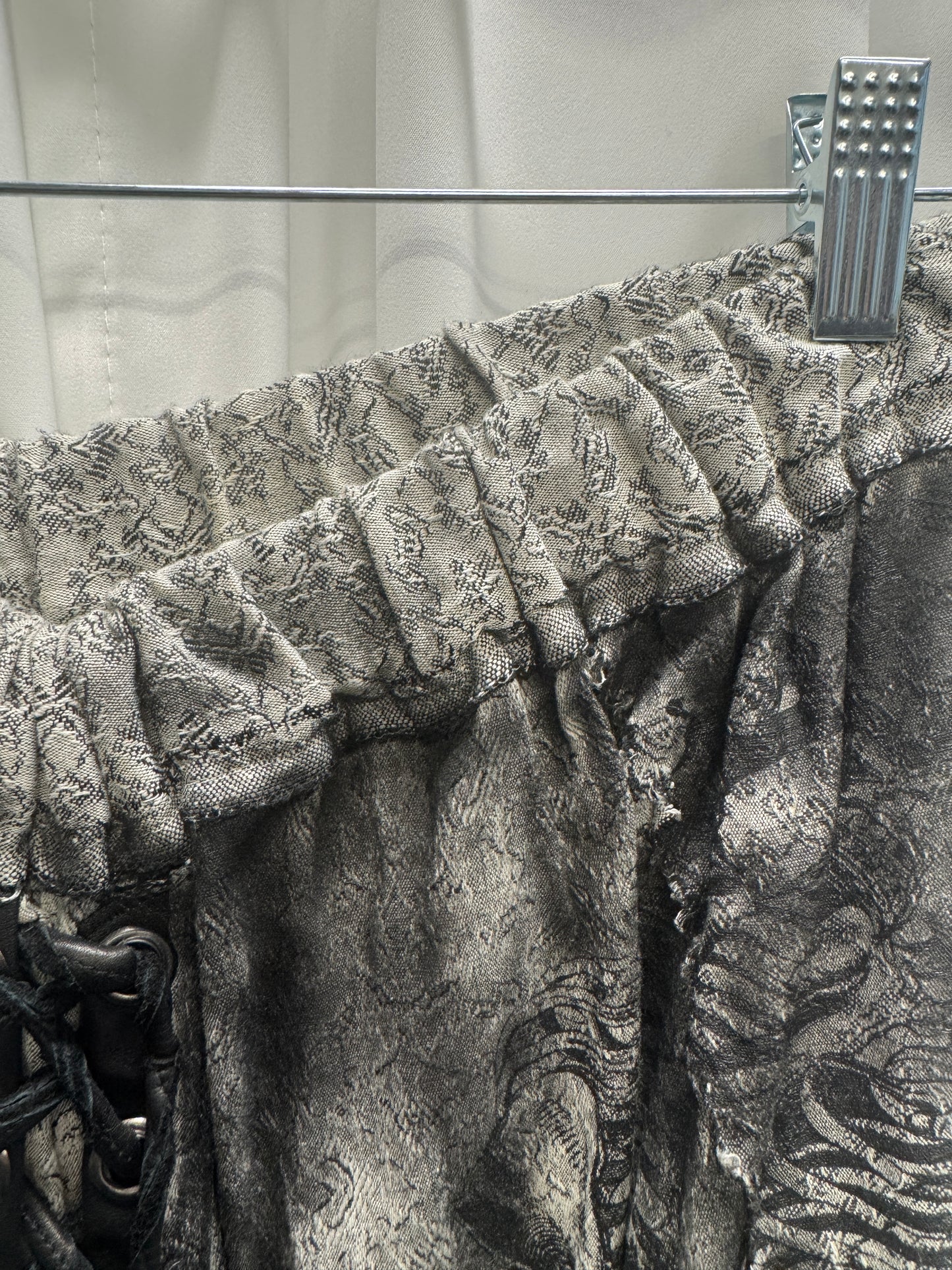 TT Shohei Takamiya Leather + Cotton skeleton layered trousers