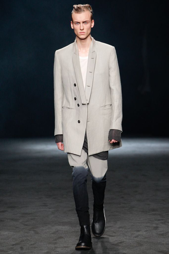 Ann Demeulemeester AW12 Runway     Asymmetric Buttoned Overlay Jacket