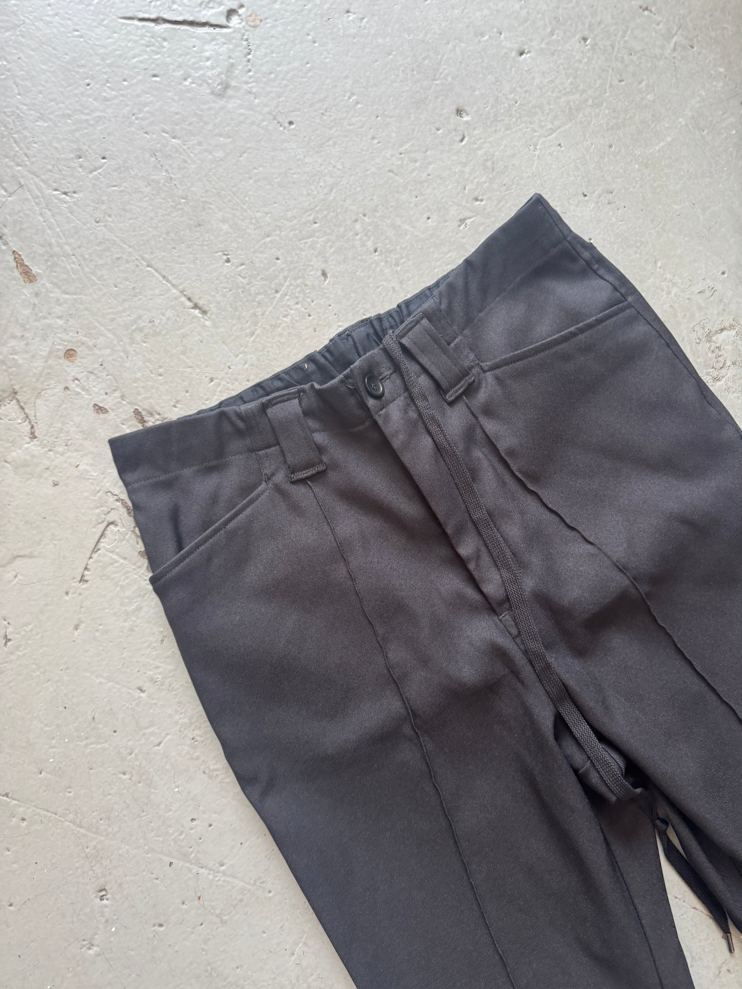 isamu katayama sewn pleat flare trouser