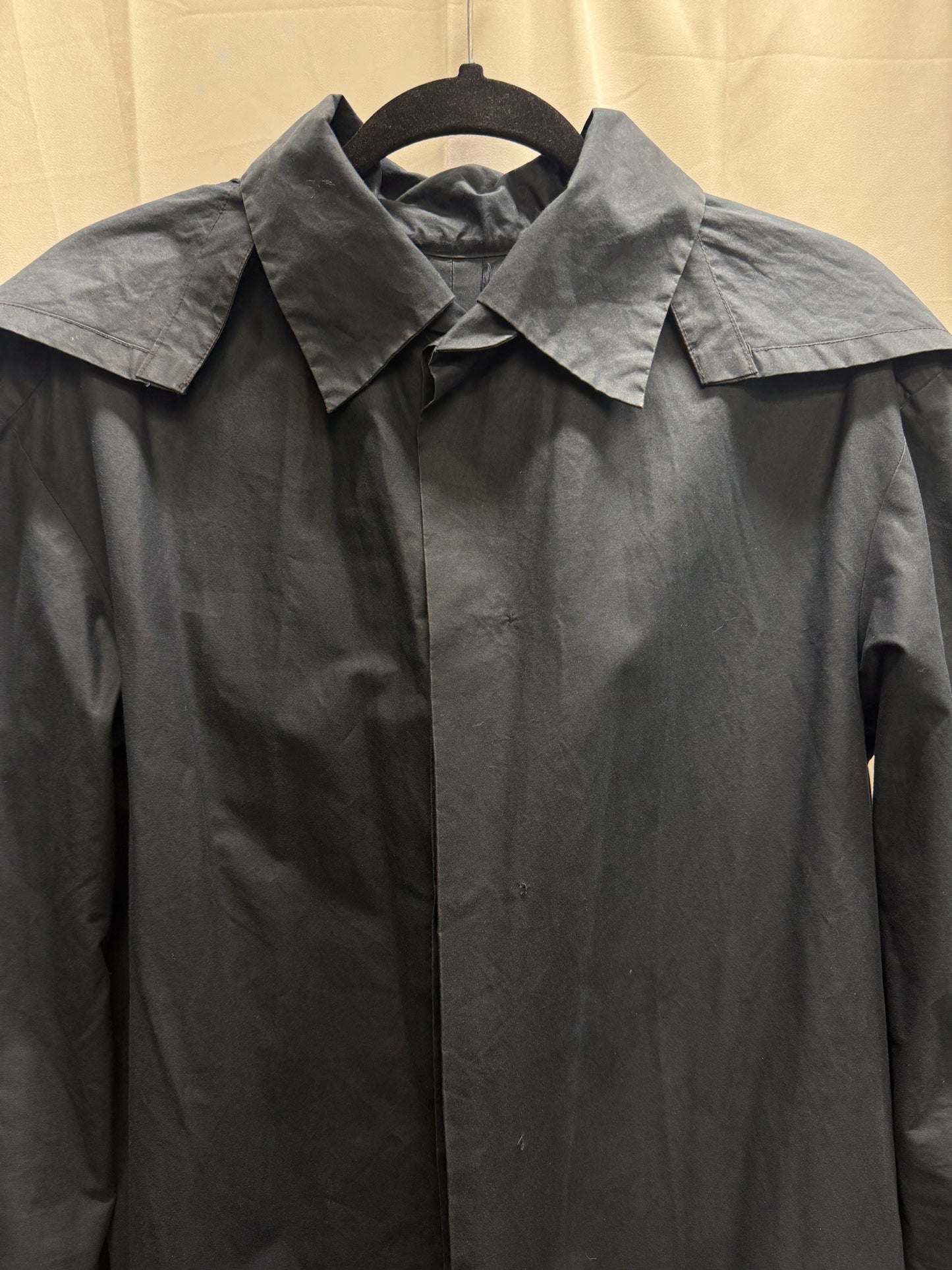 m.a+ waxed one piece hooded mac coat