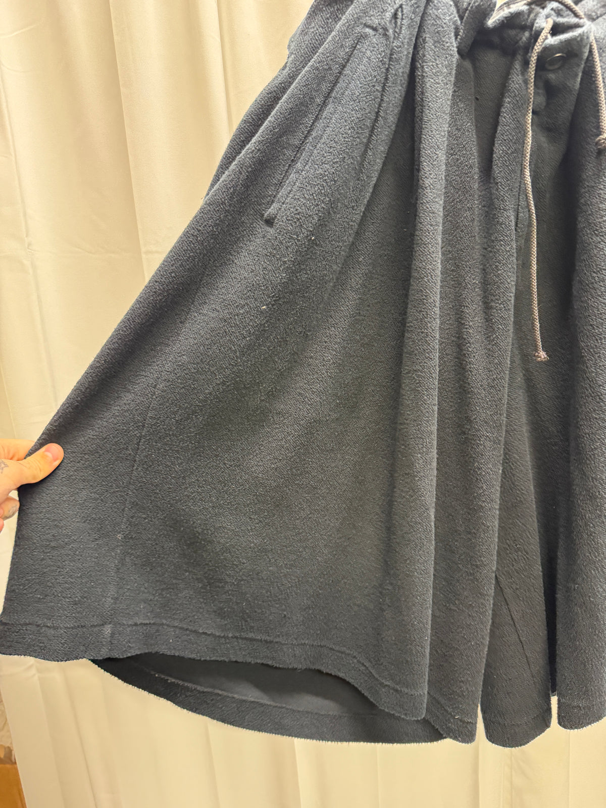 Yohji Yamamoto Pour Homme Heavy Wool Drawstring Wide Shorts