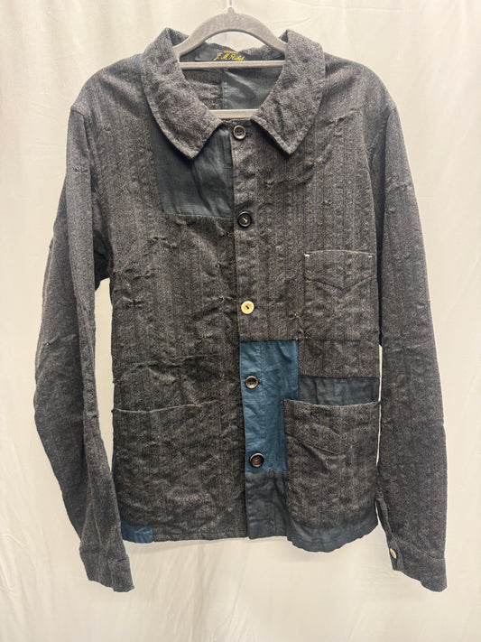 Archivio J.M Ribot patchwork wool buttoned jacket