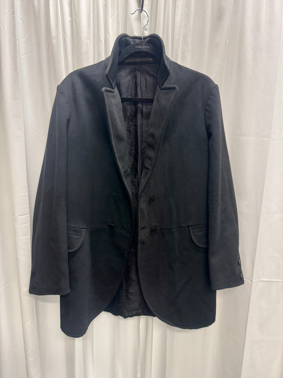 Antique Victorian Era 6 Button Tailored Wool Frock Jacket