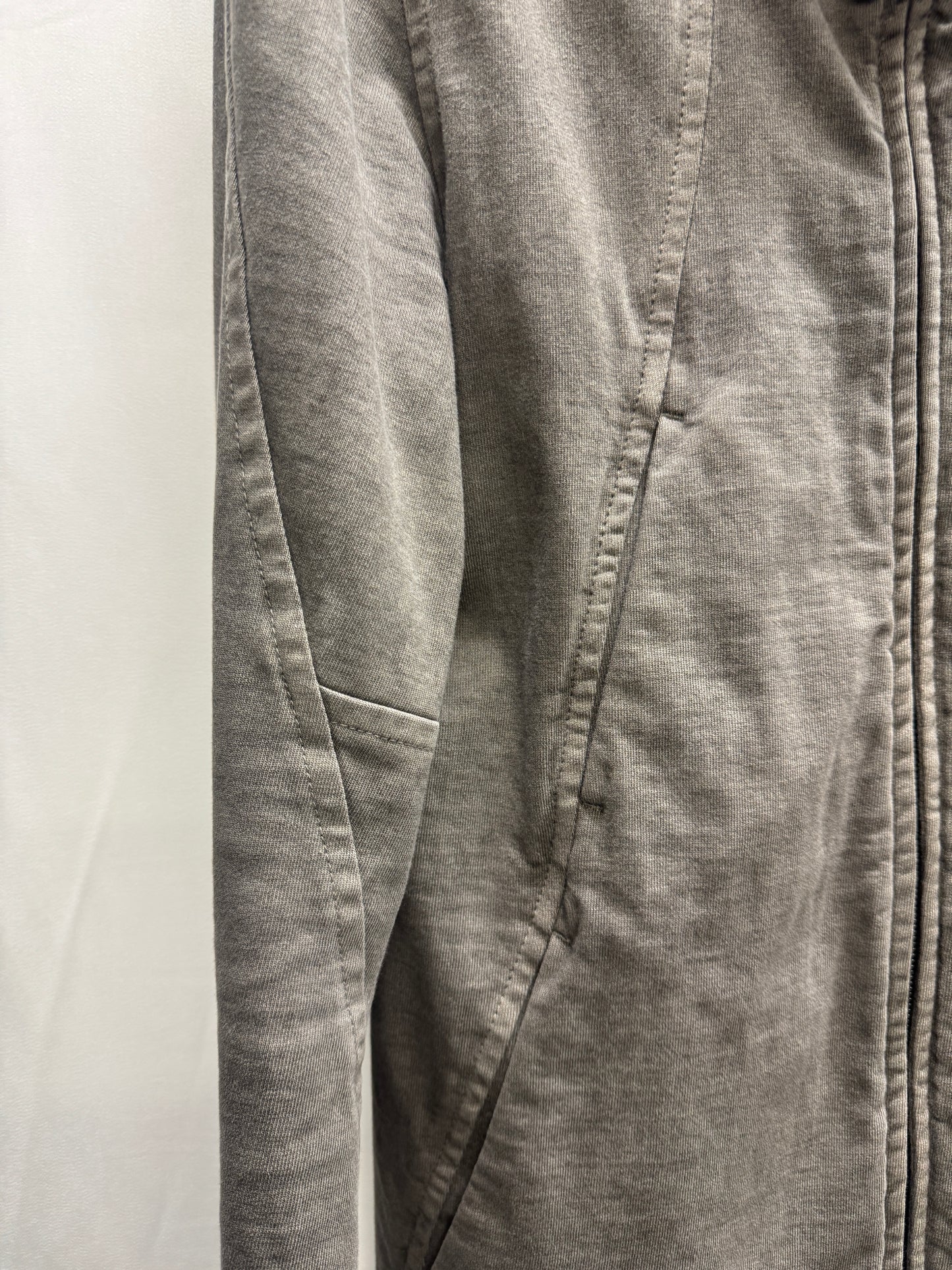 the viridi anne anatomical seam leather detail raw jacket