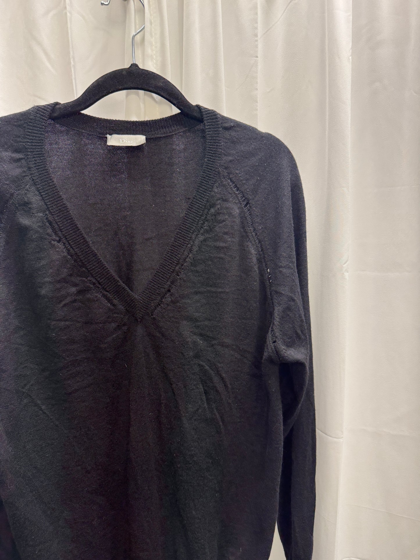 Dior Homme 2009 V Neck Distress Sweater