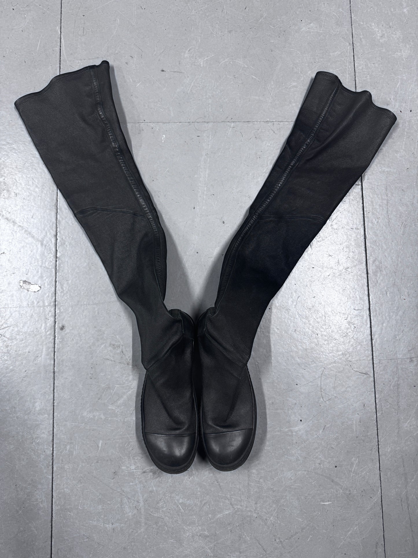 Rick Owens Leather Sock Thigh Ramones