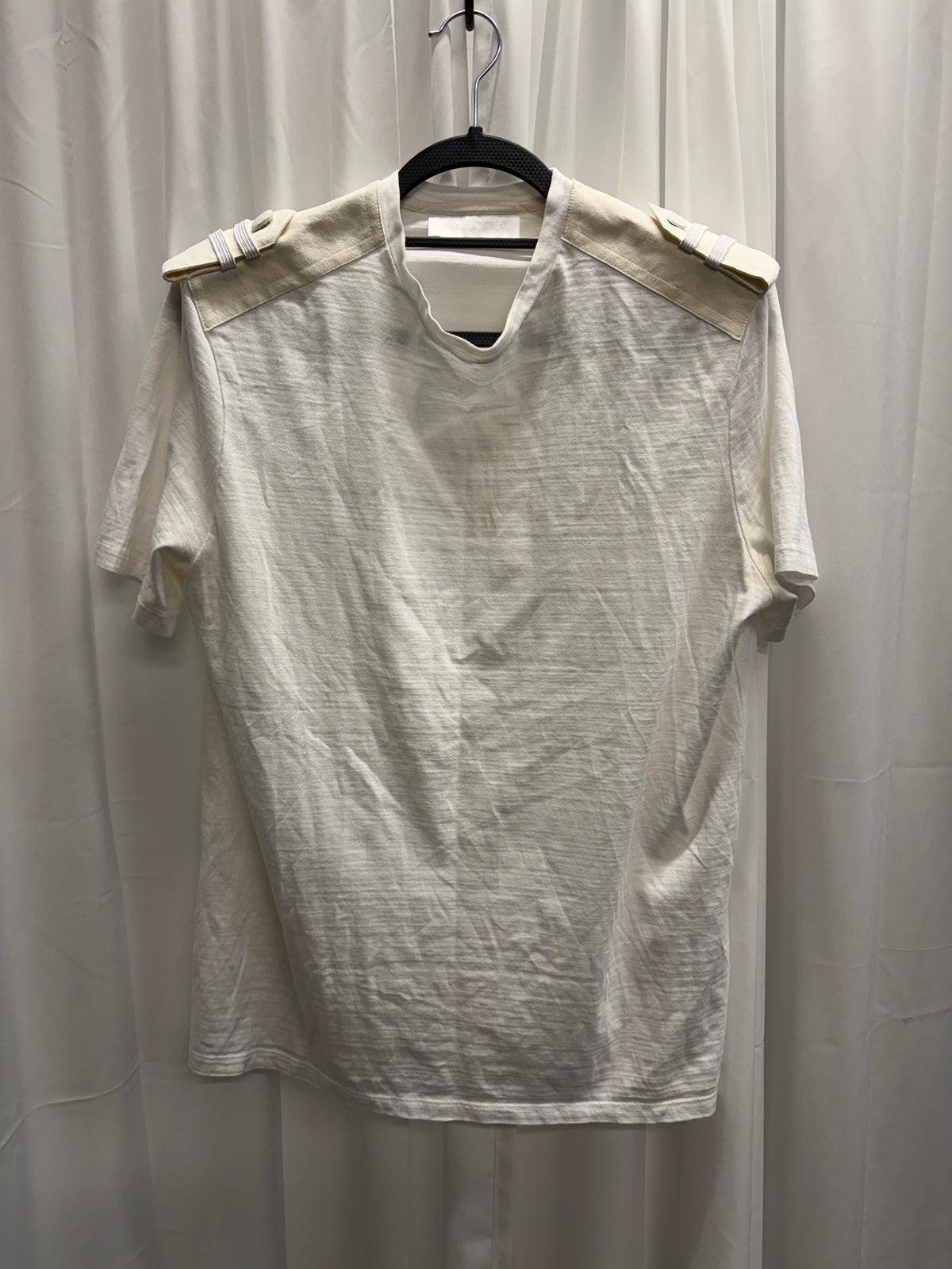 Neil Barrett Suede Epaulet T-Shirt