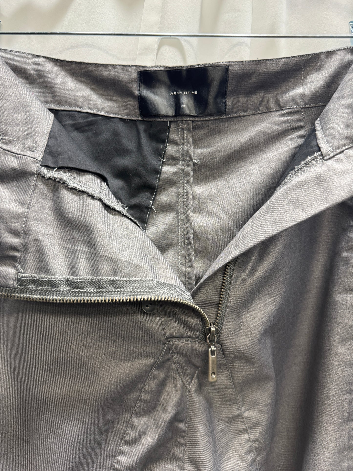 army of me asymmetric button detail trouser