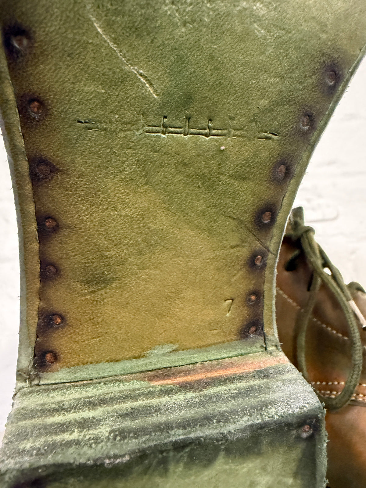 Augusta A1923 Curved Toe Veined Horse Leather Boots