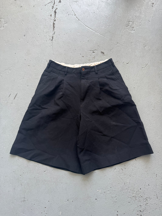 comme des garçons homme plus boiled poly wide shorts