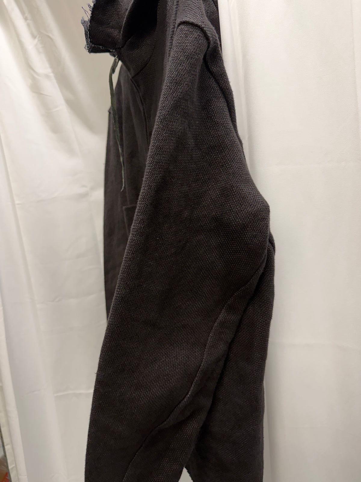 m.a+ Thick Linen Hooded One-Piece Aviator Jacket — Charcoal Black (L)