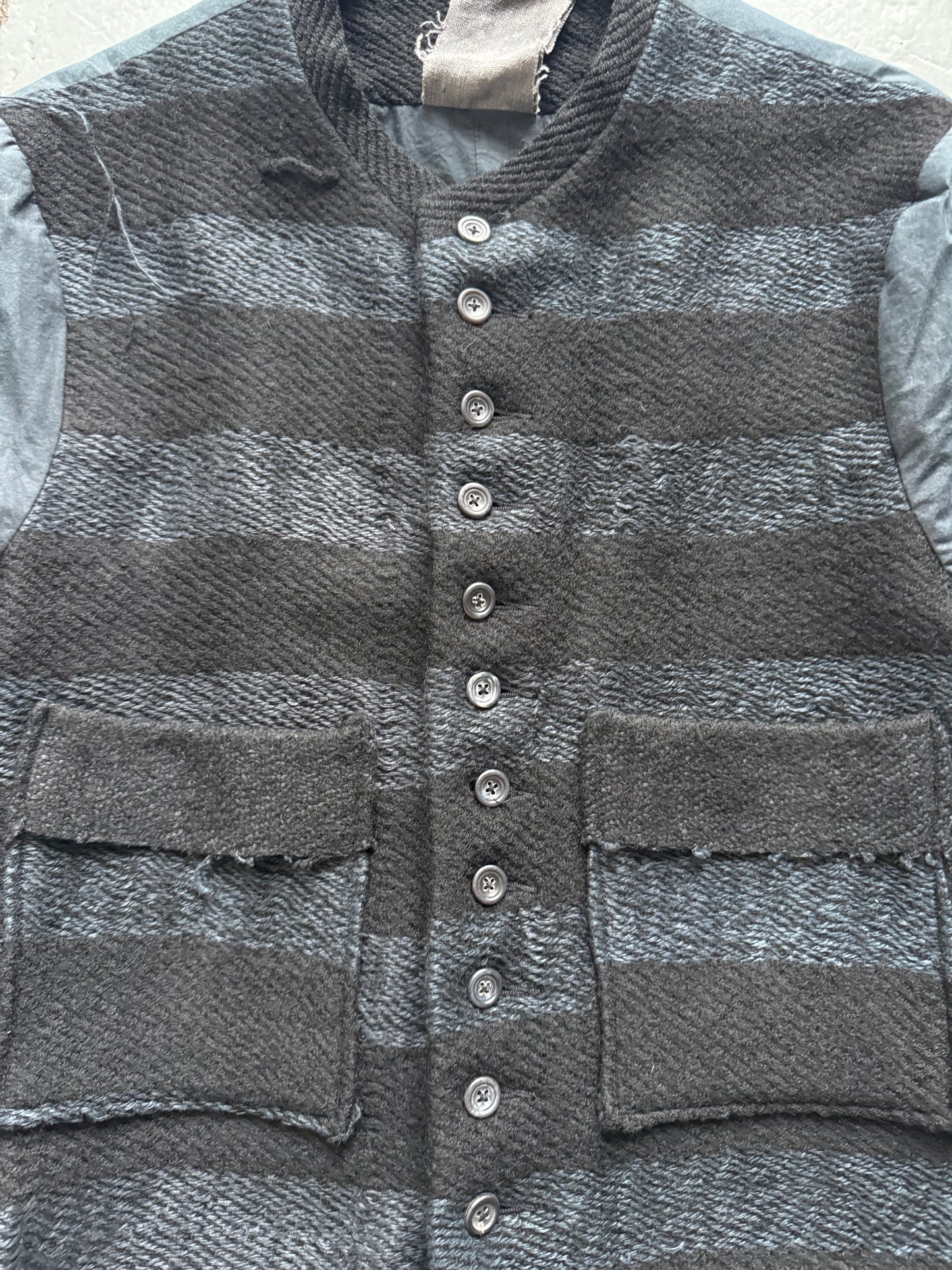 john alexander skelton stripe wool buttoned jacket S