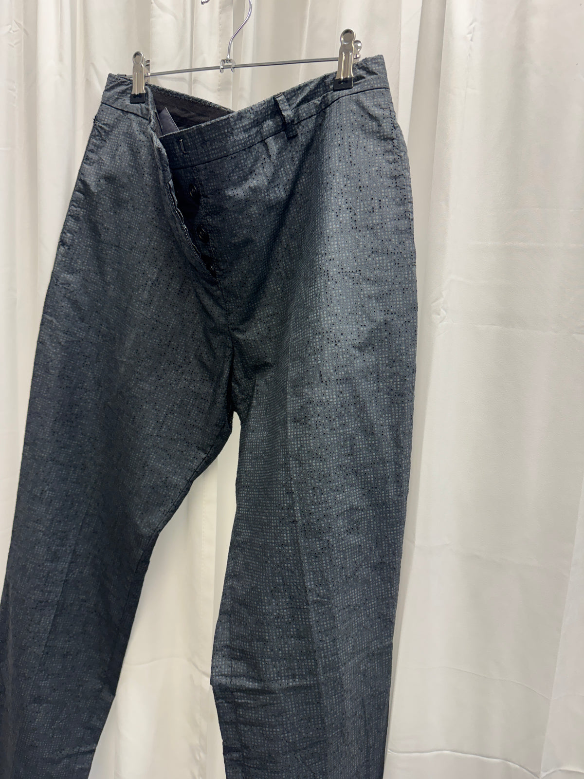 Nicolas Andreas Taralis Laser Cut Textile Slim Xlong Trouser