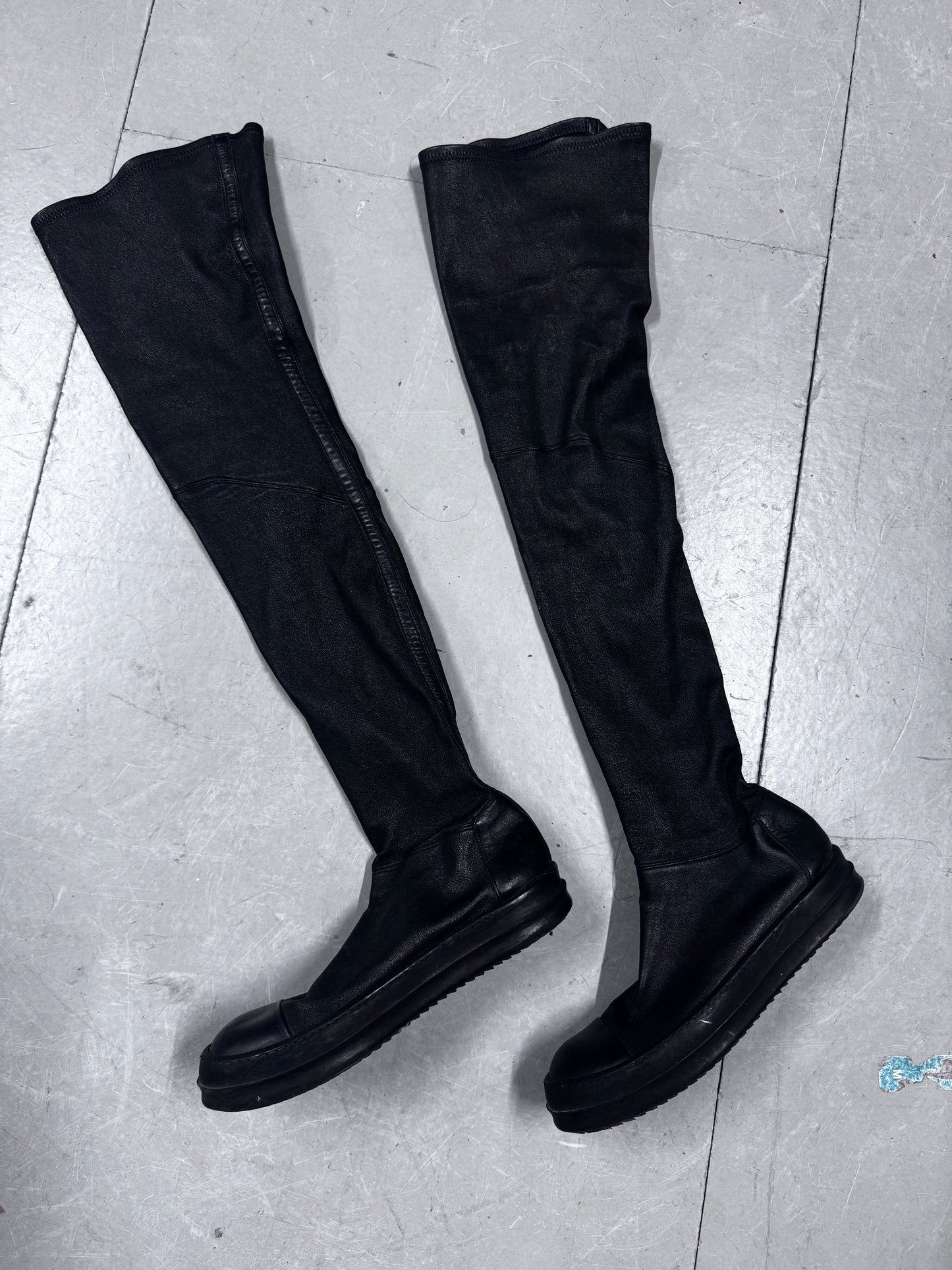 Rick Owens Leather Sock Thigh Ramones