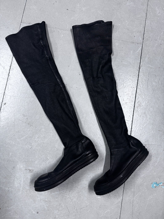 Rick Owens Leather Sock Thigh Ramones
