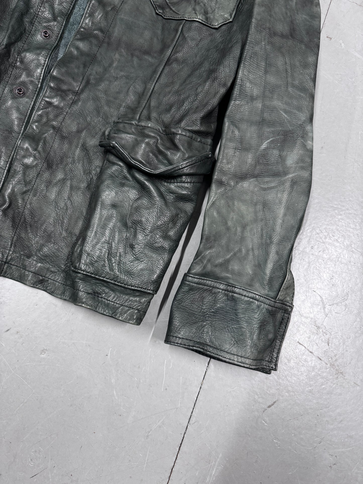Isamu Katayama Backlash Leather Collar Jacket