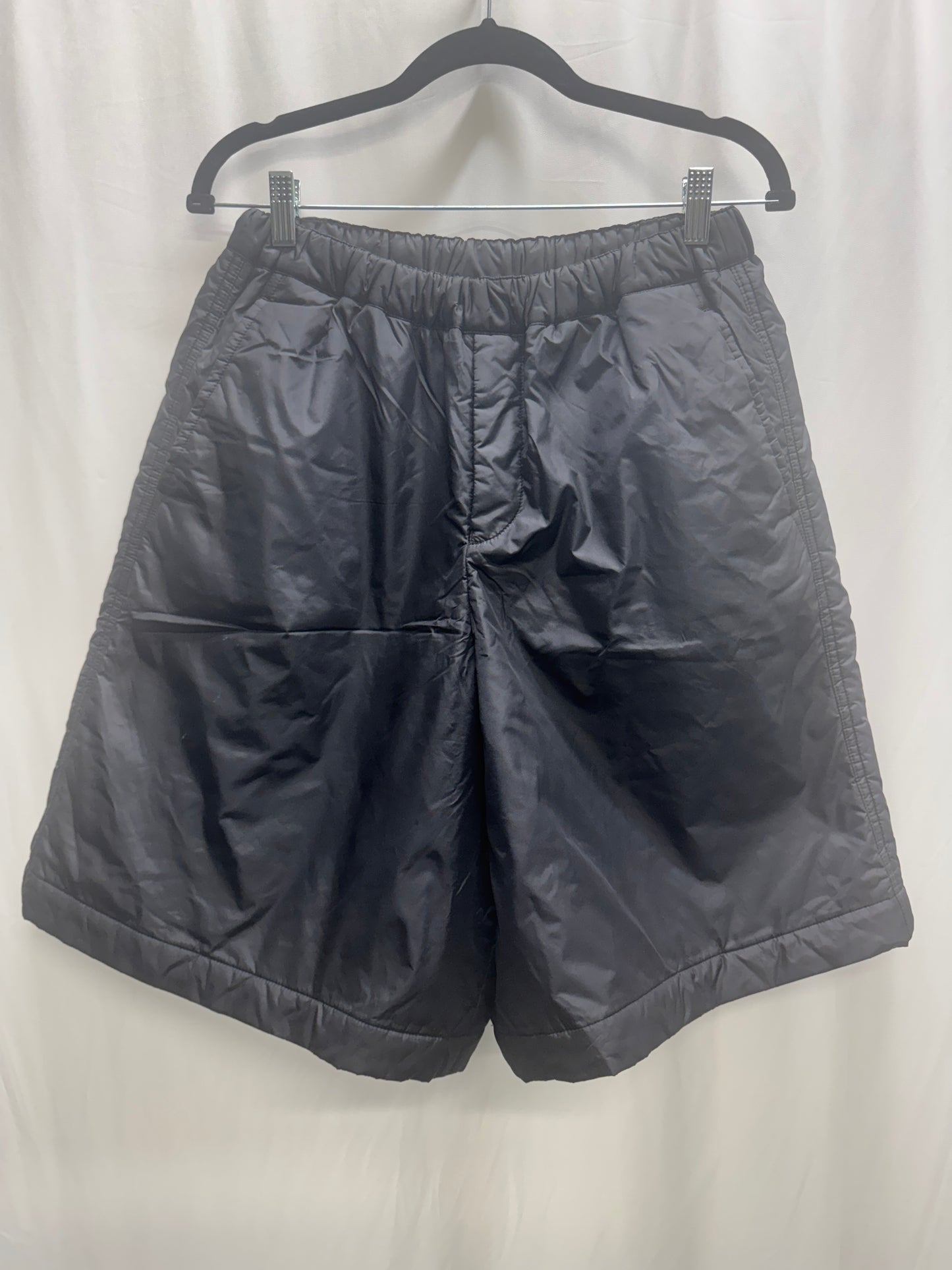 comme des garçons black padded nylon shorts