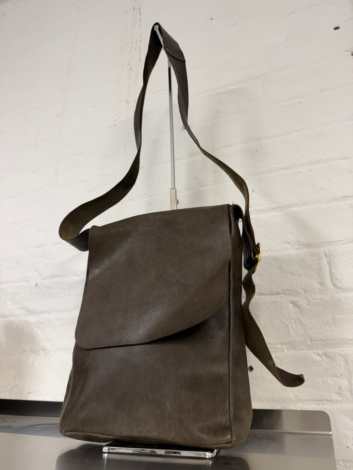 Paul Harnden Shoemakers Medium Leather Flap Crossbody Bag