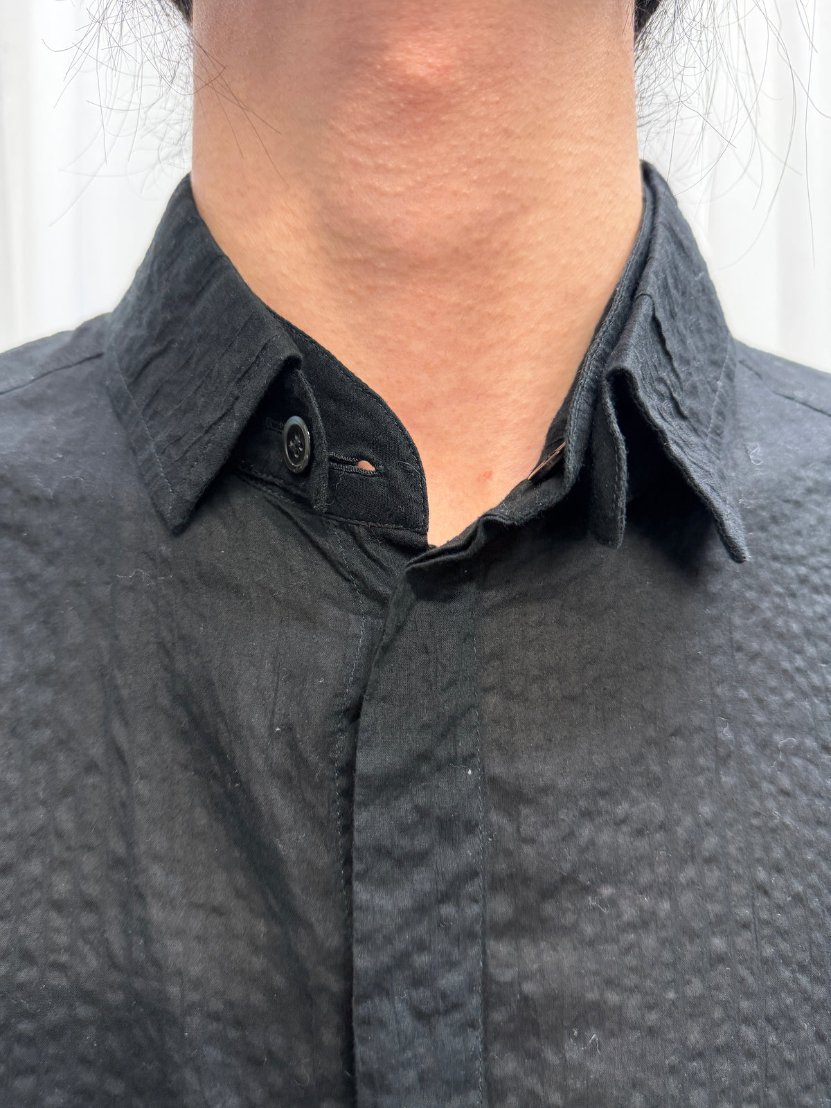 DEEPTI Layered Detachable Collar Raw Shirt