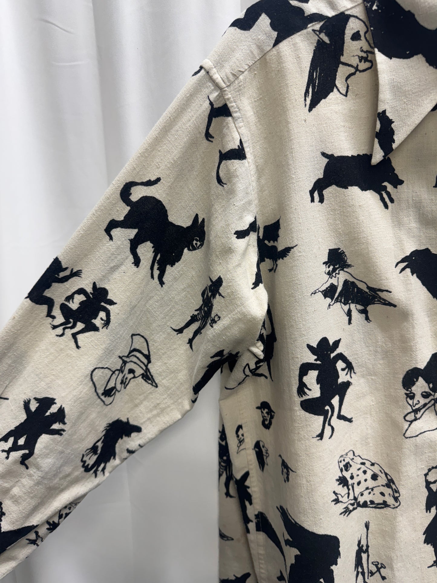 John Alexander Skelton CXI Occult Block Print Dagger Shirt