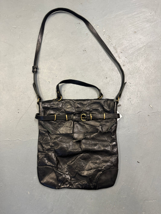 share spirit leather flap bag