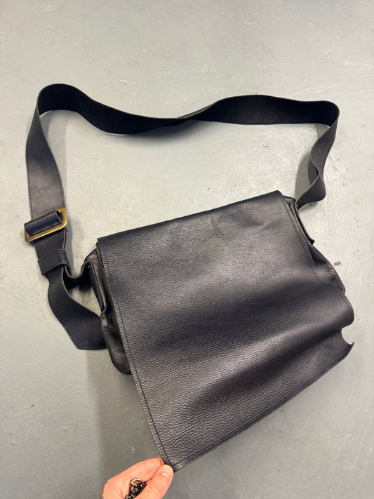 beauty:beast extended flap leather thick strap bag