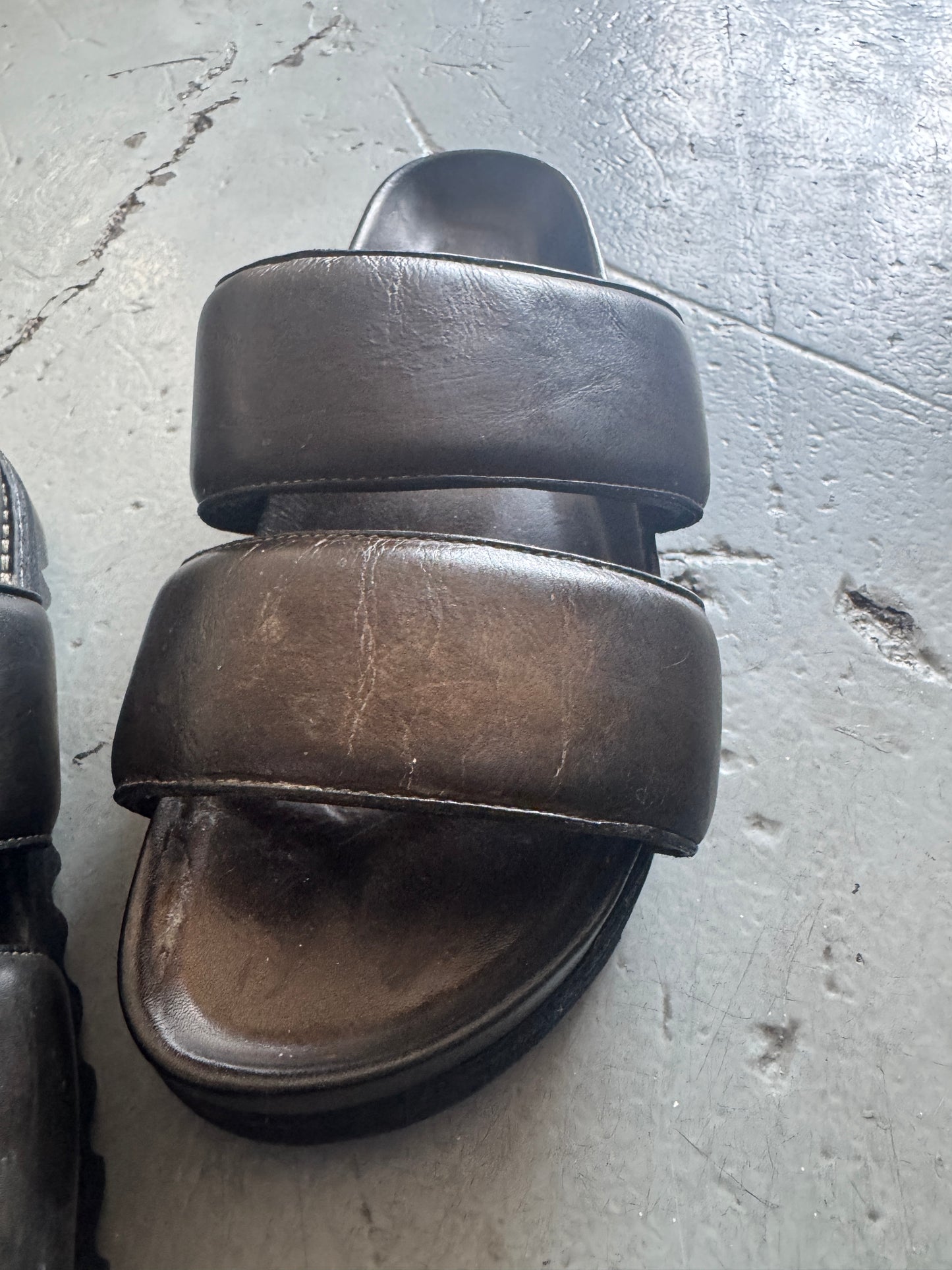 guidi padded horse leather mule / sandal 43