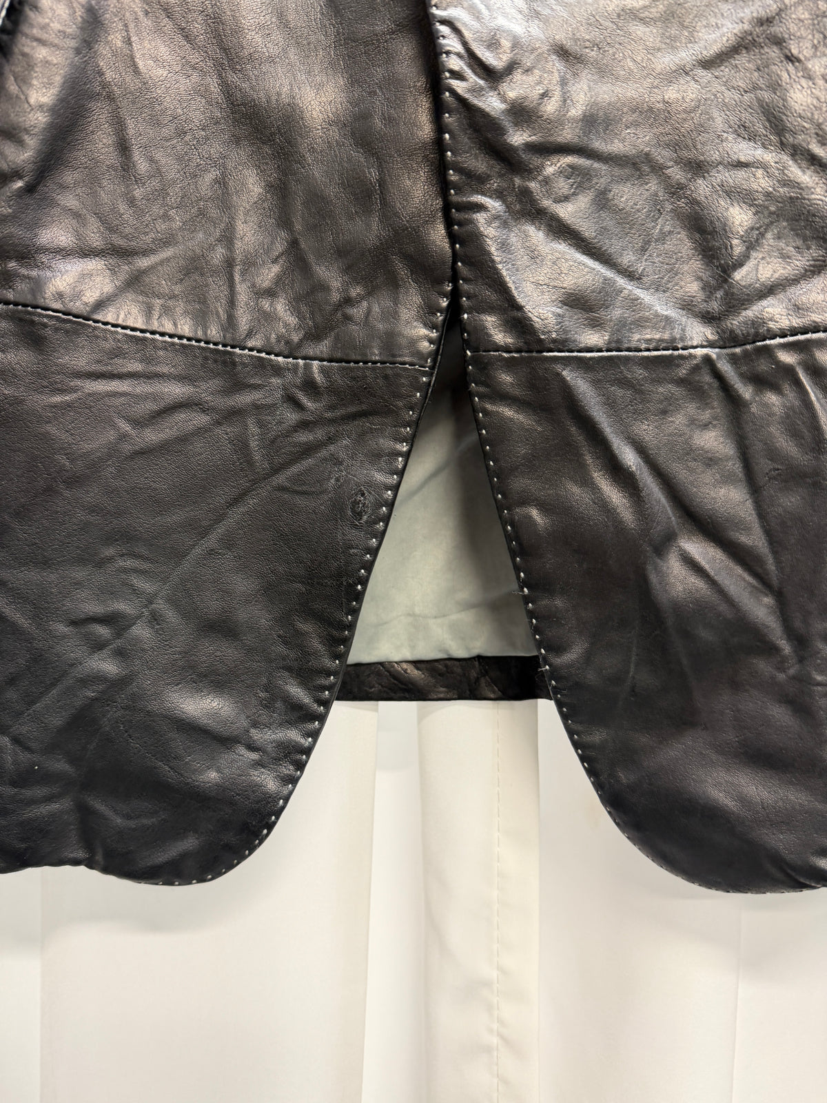 Carol Christian Poell SS06 Male U-Turn LM-2113/L ZAG-PTC/29 Garment-Dyed Leather Scarstitch Blazer (XL)
