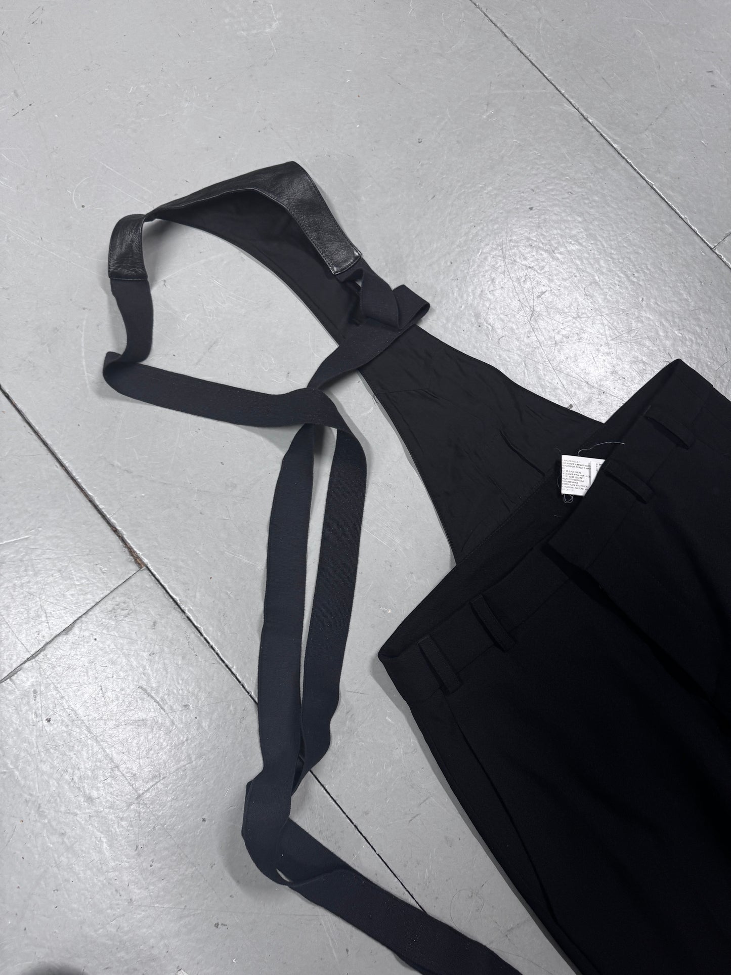 Gareth Pugh Leather Suspender Tailored Trousers