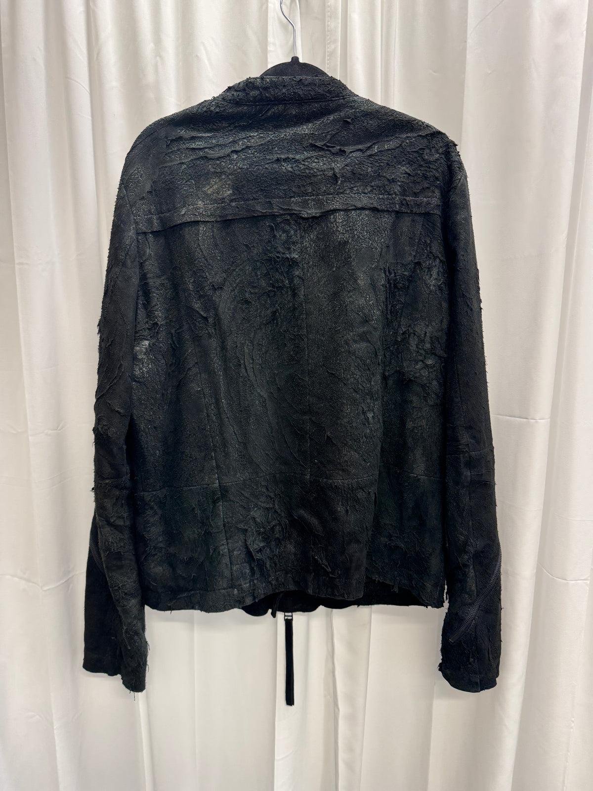 Barbara í Gongini Reverse Sheepskin Asymmetrical Leather Jacket