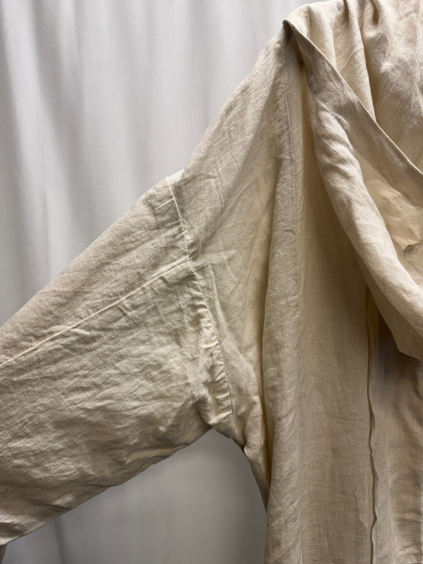 Barbara I Gongini Harness Bondage Asymmetrical Hooded Linen Coat