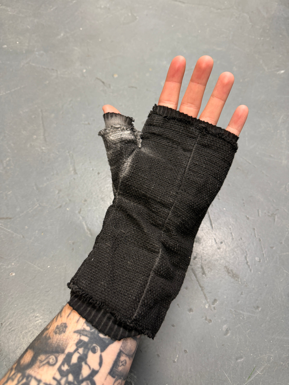 Army of Me Layered Wool Fingerless Gloves