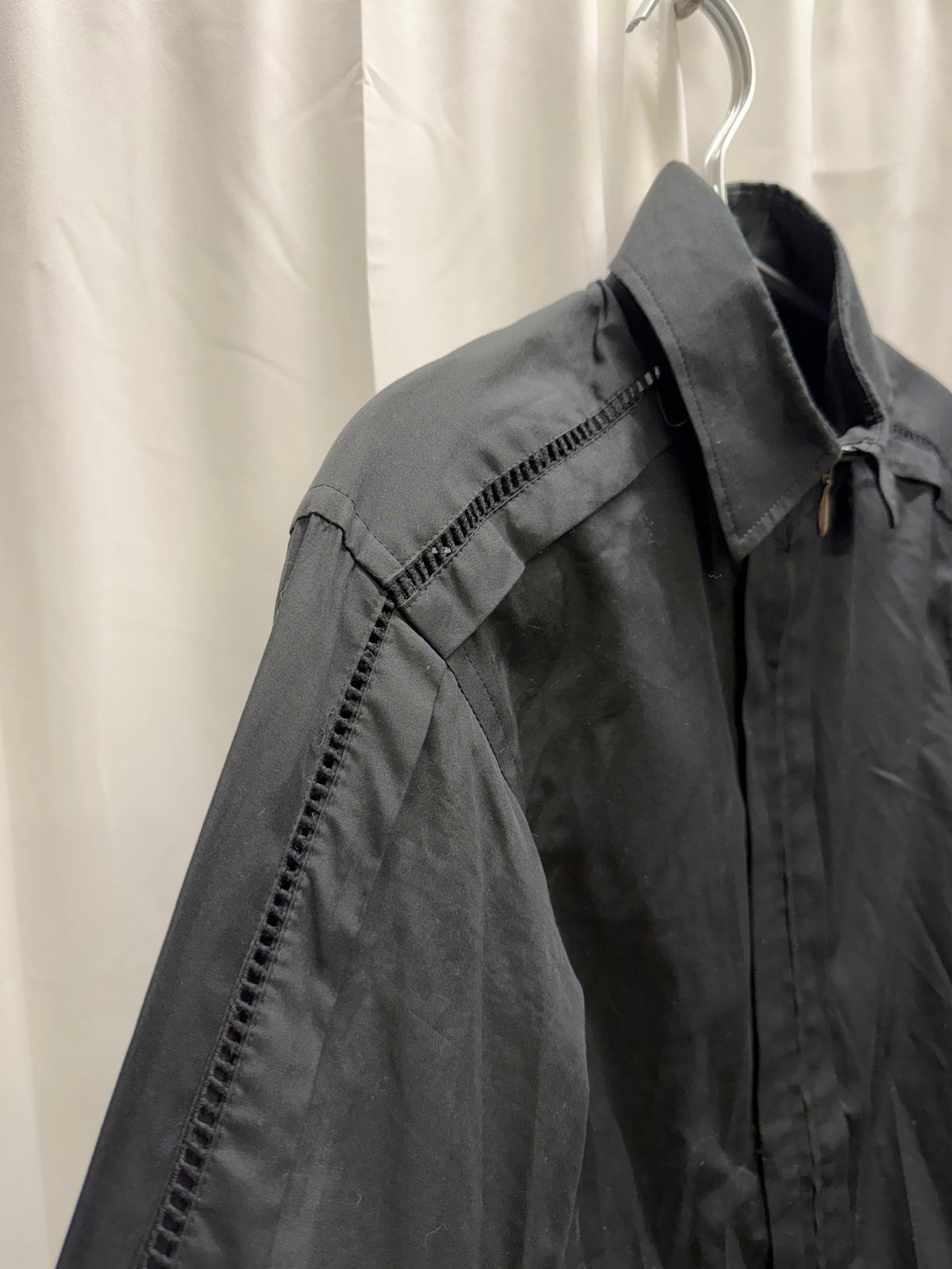 Yoshiyuki Konishi Ladder-Seam Hidden-Placket Zip Shirt (48)
