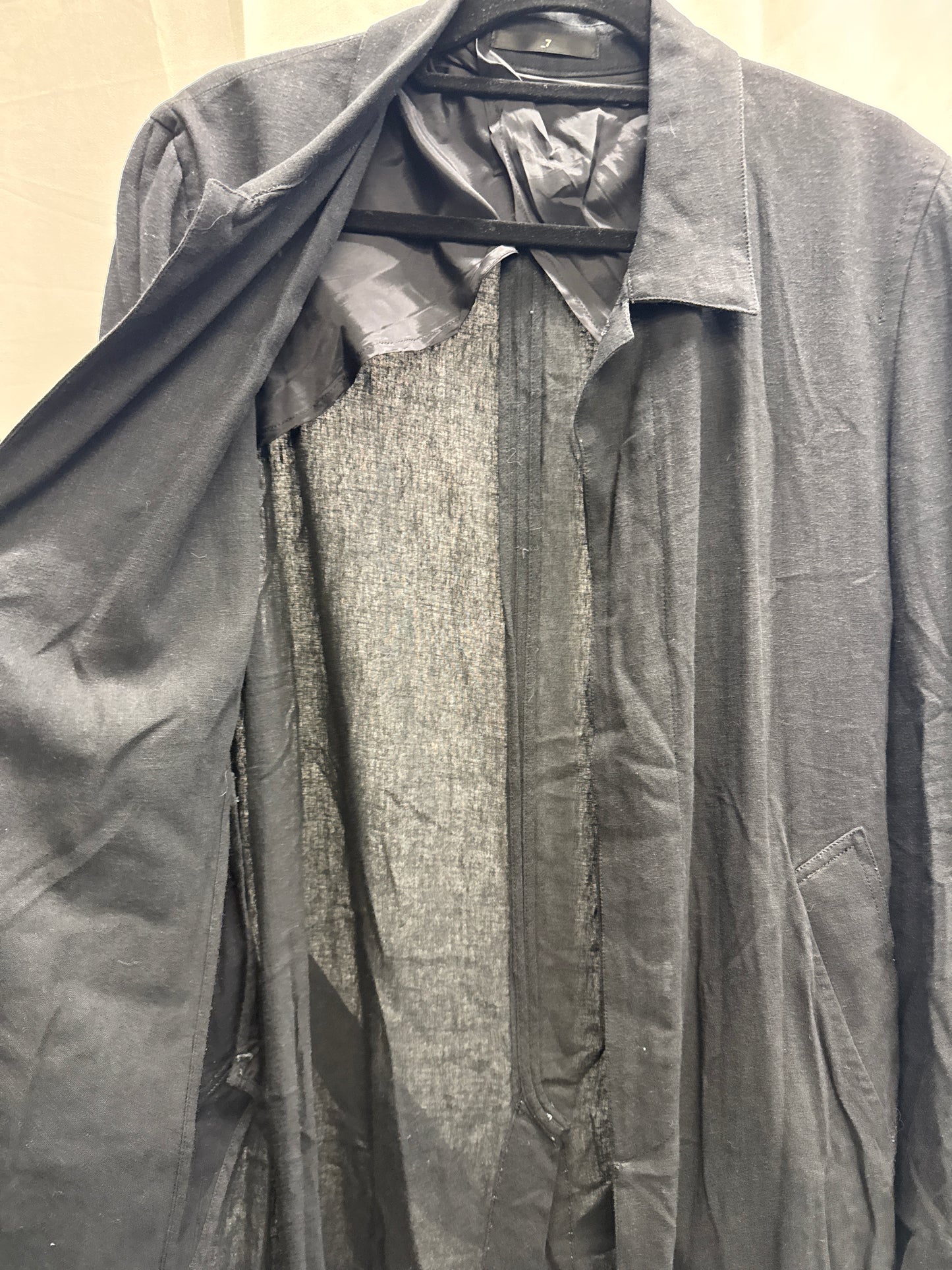 julius linen collared overcoat