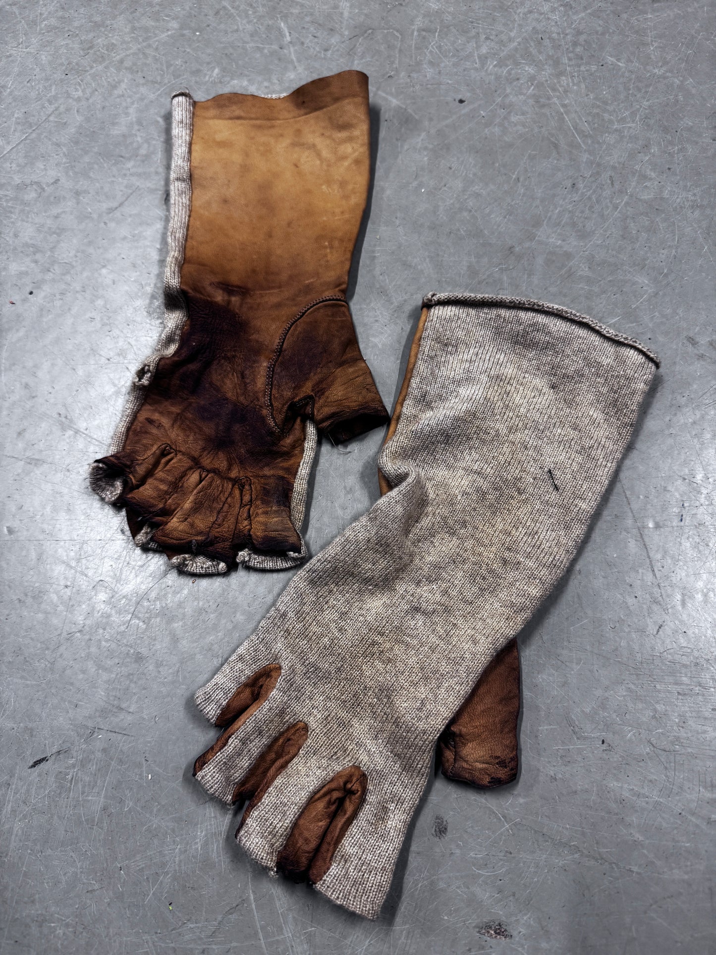 Undercover Knit + Leather Gloves