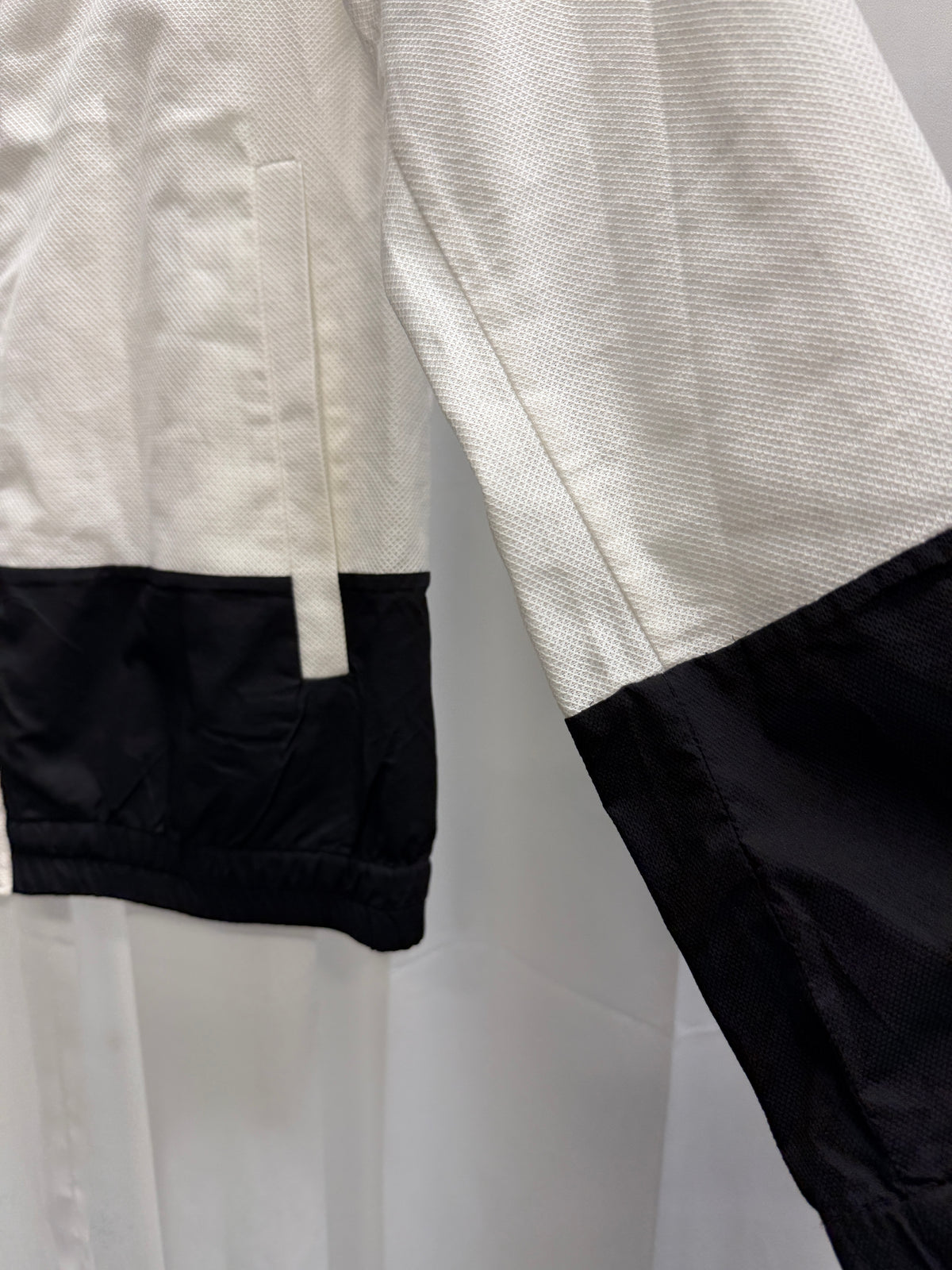 Jil Sander SS13–SS14 Cotton Mesh Shirt Jacket with Black Contrast Panels (S)