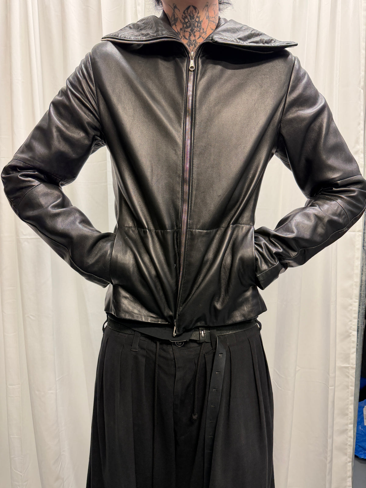 Vexed Generation 1990s Masked Leather Jacket (L)